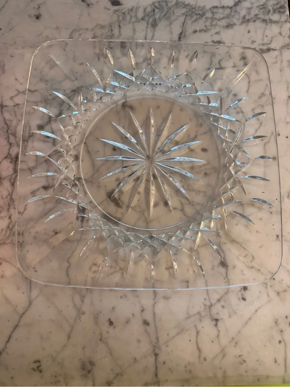 Waterford lismore square cake plate, like new